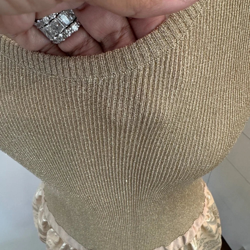 Moschino Perfect Party Dress - Gold Size 10 - Picture 6 of 14